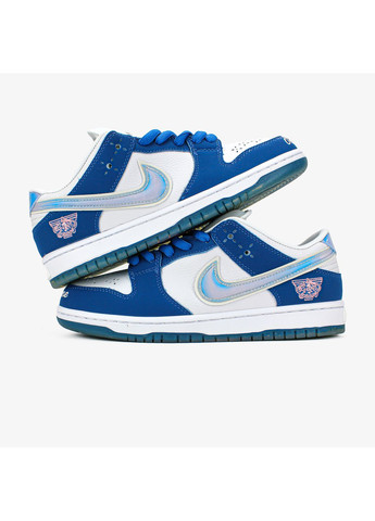 Синій Осінні кросівки чоловічі і жіночі nike sb dunk "born and raised" blue white | найк сб данк сині білі No Brand