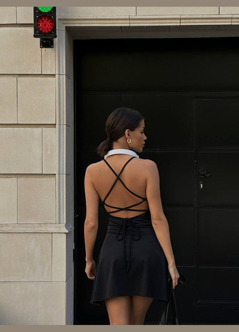 Черное повседневный женское платье FINO Mode однотонное