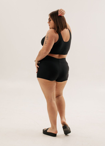 Черный демисезонный раздельный купальник черный низ-шорты раздельный Ods