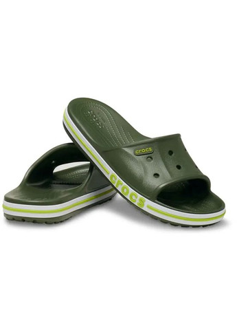 Темно-зеленые пляжные шлепанцы slide slate grey 205392 Crocs