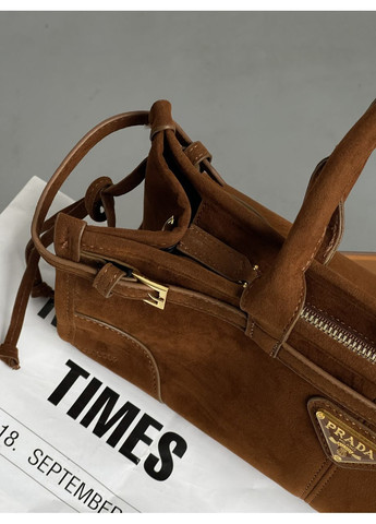 Сумка женская Medium Suede Tote Bag через плечо карамель No Brand (369935586)