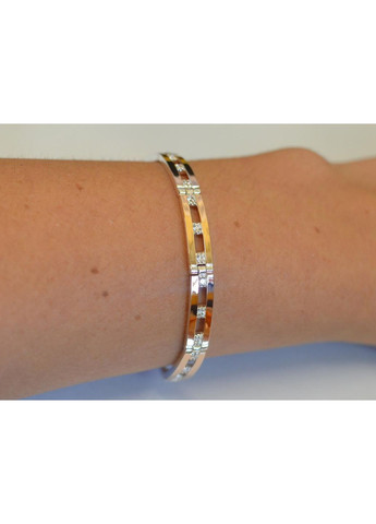 Срібний браслет з золотими вставками Silver Style (367112011)