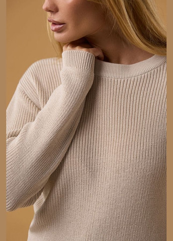 Молочний демісезонний базовий джемпер напівприлеглого силуету (2781) Triko Bakh