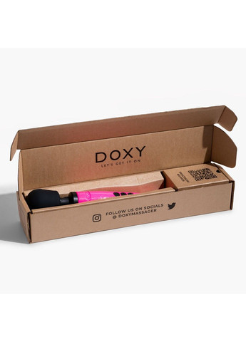 Вибромассажер Die Cast Massager Hot Pink, очень мощный, питание 220В, металлический корпус Doxy (341528117)