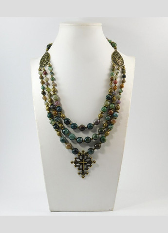 Ожерелье "Зеленый оберег" Яшма Fursa fashion (322444487)