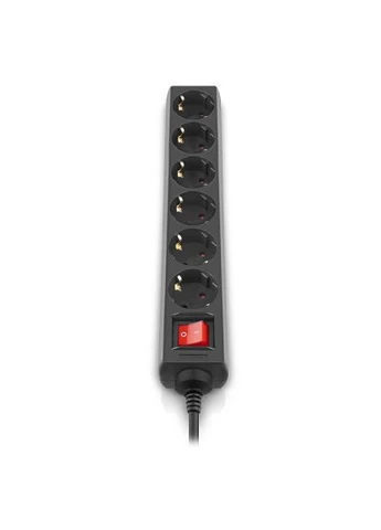 Мережевий фільтр живлення RS-6 Protect M 3m, black (EL122300034) Real-El (396881289)
