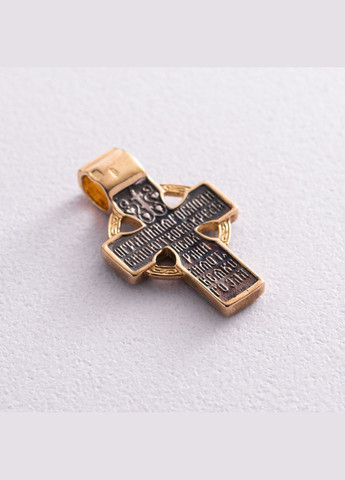 Серебряный крестик с позолотой Кельтский 131795 Oniks (264024460)