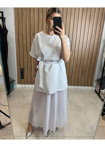 Комплект сукня + спідниця з костюмки та шифону 💫💫💫 Україна (372419656)