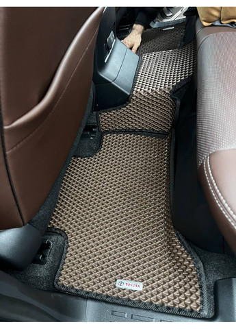 Коврики с бортиками в салон с 3Д лапой для Toyota Prado 250 2023+/ Тойота Ланд Крузер Прадо 250, Коричневые Eva Land Cruiser (368833383)