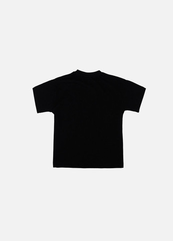Чорна літня футболка з коротким рукавом для хлопчика колір чорний цб-00246529 First Kids