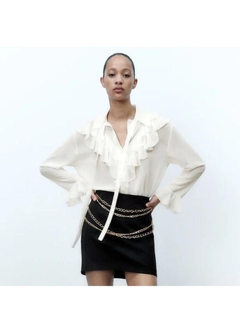 Черная базовая черная мини юбка спідниця Zara