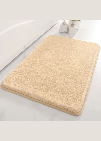 Коврик для ванной комнаты и душа коврик для ног в душевую, микрофибра, атиковзкий размер 40х60 см, бежевый No Brand (337342019)