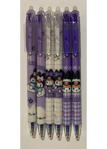 Ручка пиши-стирай автоматична гелева 0,5мм в наборі 6 штук для дівчинки 33147 No Brand (290187244)