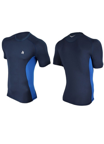 Темно-синяя мужская компрессионная спортивная футболка Radical