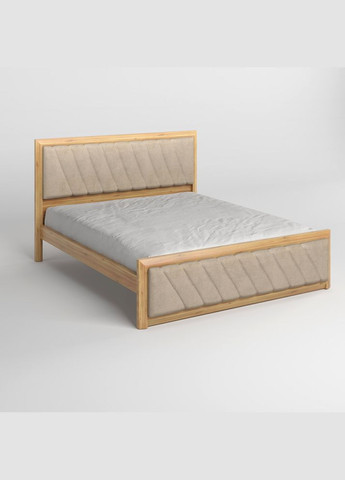 Двуспальная деревянная кровать Барселона Б6/Аляска 23 (Бежевый) 180х200 см (MBG-13295) Mebigrand (368283108)