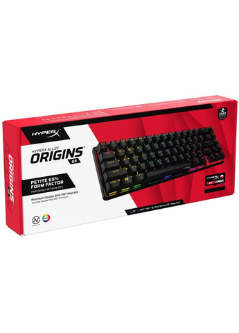 Клавіатура Alloy Origins 65 HX Red (4P5D6AX) HyperX (280941118)