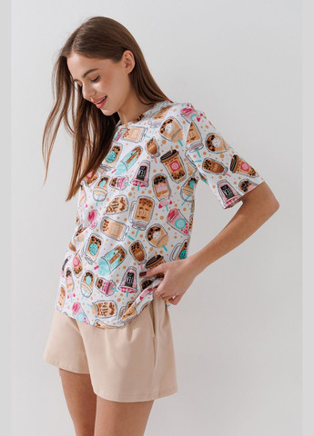 Комбинированная всесезон пижама женская 950158 разноцветный shop (2000990913555) Bono