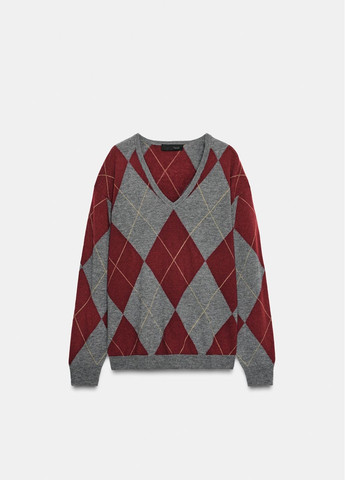 Комбинированный демисезонный свитер Zara