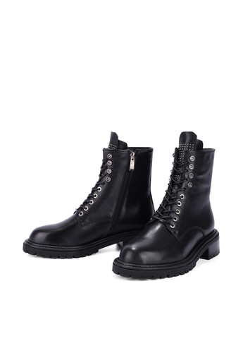 Осенние женские ботинки 2451d-627-1 черная кожа Attizzare