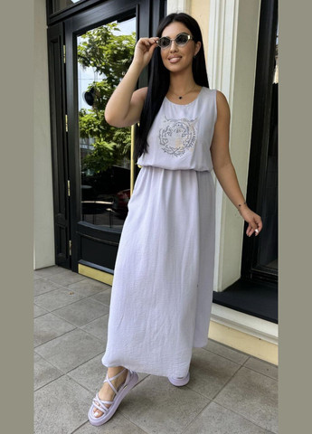 Светло-серое повседневный платье женское Україна однотонное