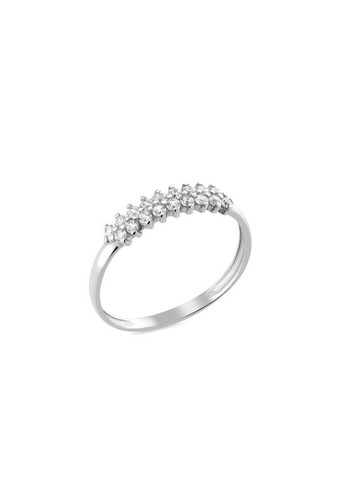 Серебряное кольцо широкая Дорожка с белыми камнями 16.5 размер серебро 925 пробы Родированное 1460к 0.82г No Brand (329900855)