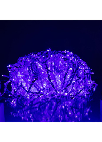 Гірлянда Бахрома вулична 600 LED 36 м від мережі біла нитка, синій No Brand (365598800)