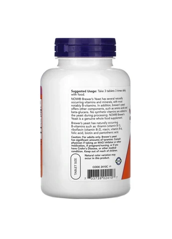 Пивные дрожжи "Brewer's Yeast 10 Grain",, 650 мг, 200 таблеток Now Foods (361114415)