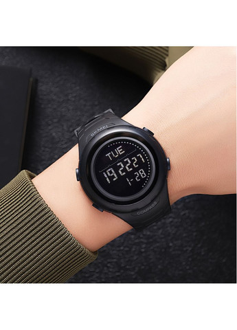 Годинники 2166BKBK чорні електронні спортивні для чоловіків з функціями компаса та крокоміра ProDobro (367264371)