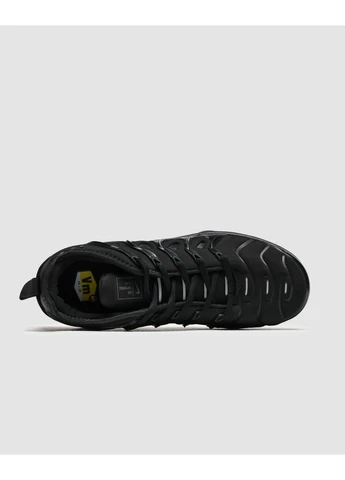 Черные демисезонные кроссовки мужские nike air vapormax plus triple black найк вапормакс черные No Brand