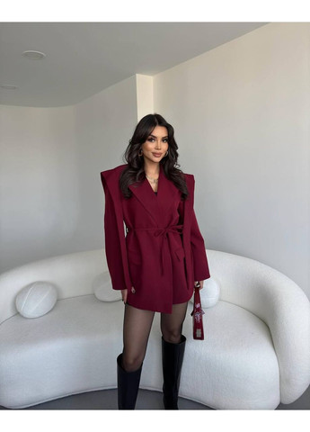 Бордова сукня-піджак No Brand