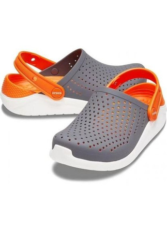 Крокси LiteRide Clog Charcoal White J1-32.5-20.5 см 205964 Crocs (288132464)