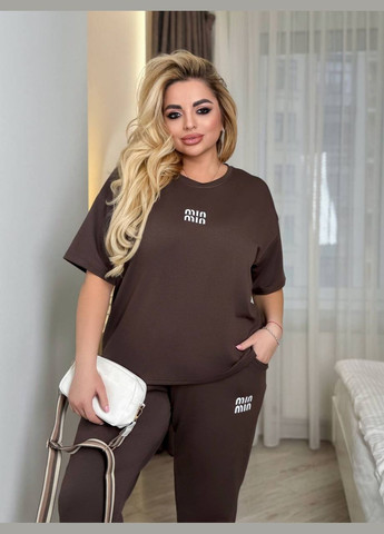 Повсякденний костюм двійка у кольорі: шоколад No Brand 200-1 (334101124)