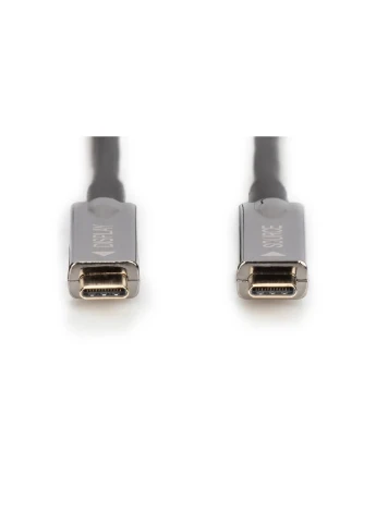 Кабель USB-C UHD 4K, AOC hybrid-fiber, type C M/M, 10м, Digitus (398095569)