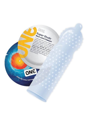 Презервативи Super Studs рельєфні в упаковці (ціна за упаковку, 3 шт.) One (301913456)