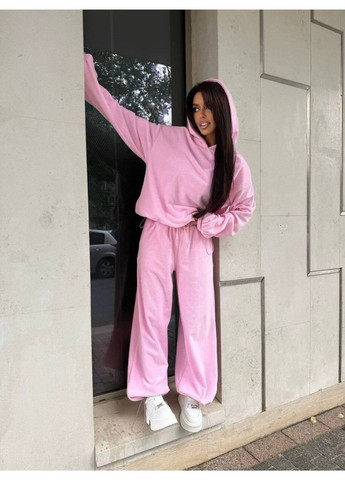 Женский спортивный костюм из флиса: худые с капюшоном и брюки на фиксаторах. MonCher (362697834)