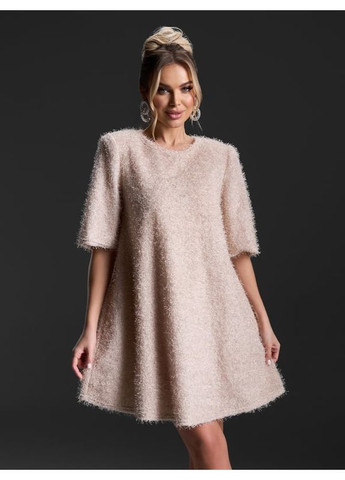 Бежева плаття 15432 бежеве ISSA PLUS однотонна