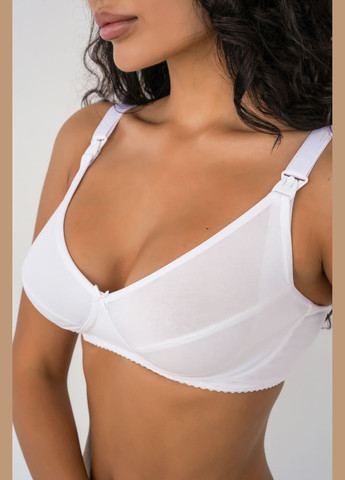 Белый бра для беременных и кормящих мам simple&basic Мамин Дім хлопок