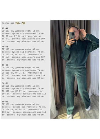 Костюм велюровый кофта и брюки прямого кроя Україна (351260600)