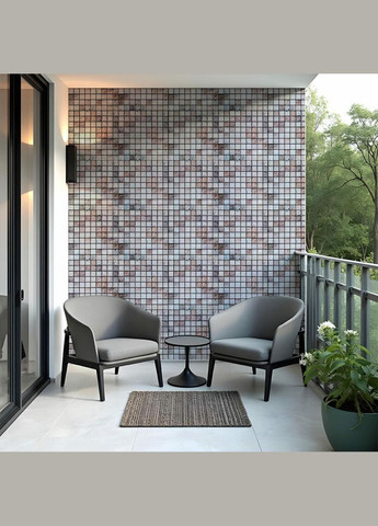 Декоративная ПВХ панель мозаика под бежевый мрамор 960х480х4мм SW-00001433 Sticker Wall (330605656)