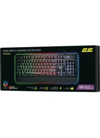 Клавиатура KG325 LED USB Ukr Black (2E-KG325UB) 2E Gaming (322935438)
