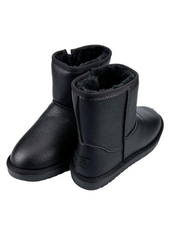 Уггі чоловічі шкіряні на блискавці чорні 10621-9 No Brand (314900611)