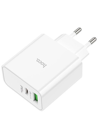 Зарядний пристрій з швидкою зарядкою C113A |USB+Type-C QC3.0/PD65W| Білий Hoco (337350887)