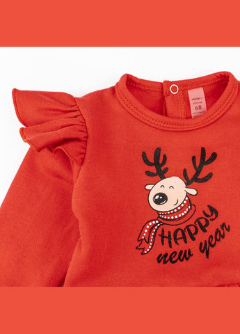 Боди платье для девочки с начесом Dexter`s и новогодним принтом new year dexter's (314853964)
