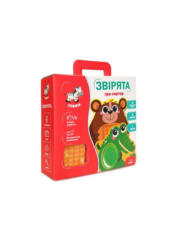 Деревянная мозаика «Зверушки» ZB2002-05 Развивающая игра. укр No Brand (313287682)