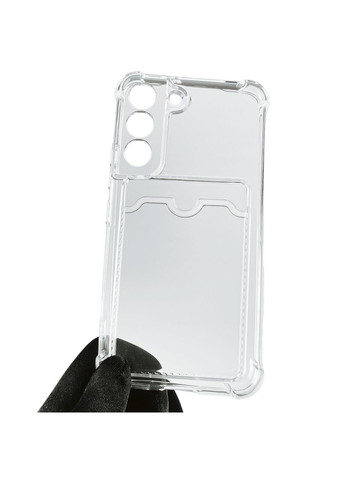 Чехол для Galaxy S22 SM-S901B с бронь углами с карманом для карточек k-pop на самсунг с22 прозрачный Samsung (366021001)