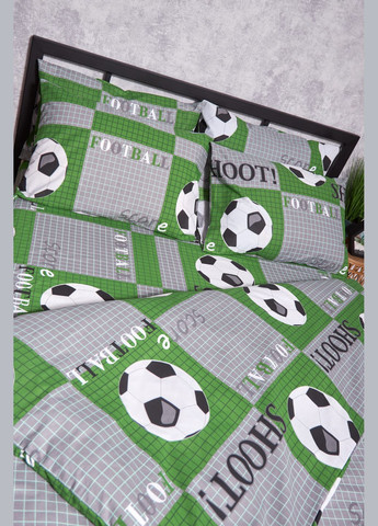 Комплект постільної білизни Бязь Gold Люкс «» євро 200х220 наволочки 2х70х70 (MS-820002030) Moon&Star Football (285717750)