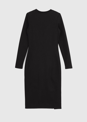Чорна повсякденний сукня однотонна жіноча ctm wtc02323 shop (2000990084316) LAWA