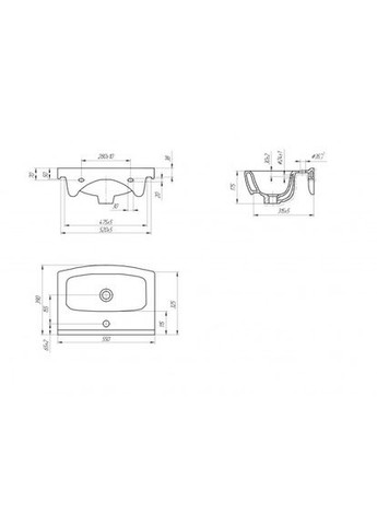 Умивальник меблевий Церсанія 55 білий 55х39х18 Cersanit (329440923)