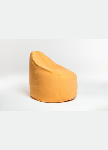 Крісло безкаркасне мішок груша "Пенек", 80х100 см, меблевий велюр, абрикосовий Pufok (276070419)