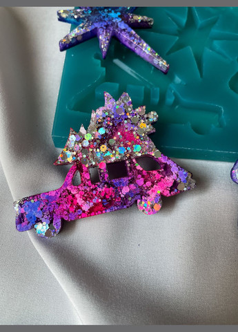 Новогодний набор №3 молд для 10 миниатюрных игрушек из эпоксидной смолы на елку силиконовая форма для смолы No Brand (370566774)